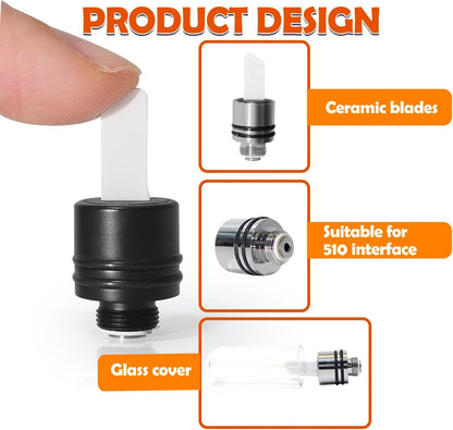 Taomoiup Ceramic Hot Knife Tip are Heating Multi-Tool for Slicing Wax or Viscous oil etc (Silver)