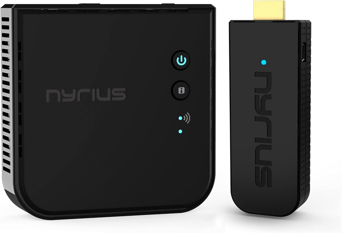 Nyrius Aries Pro Wireless HDMI Transmitter and Receiver to Stream HD 1080p 3D Video from Laptop, PC, Cable, Netflix, YouTube, PS4, Drones, Pro Camera, to HDTV/Projector/Monitor (NPCS600)