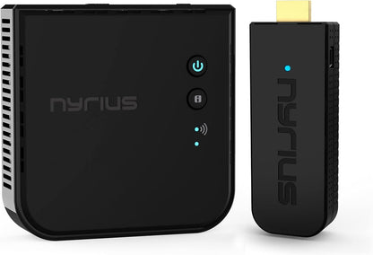 Nyrius Aries Pro Wireless HDMI Transmitter and Receiver to Stream HD 1080p 3D Video from Laptop, PC, Cable, Netflix, YouTube, PS4, Drones, Pro Camera, to HDTV/Projector/Monitor (NPCS600)