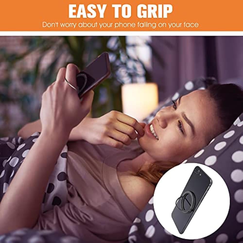 Magnetic Phone Ring Holder & Stand, Universal Grip for Phone Cases(Black)