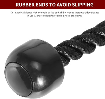 POOSR Heavy Duty Tricep Pull Down Rope 36 Inches with Snap Hook, Fitness Attachment Cable Machine Pulldown Rope for Home Gym