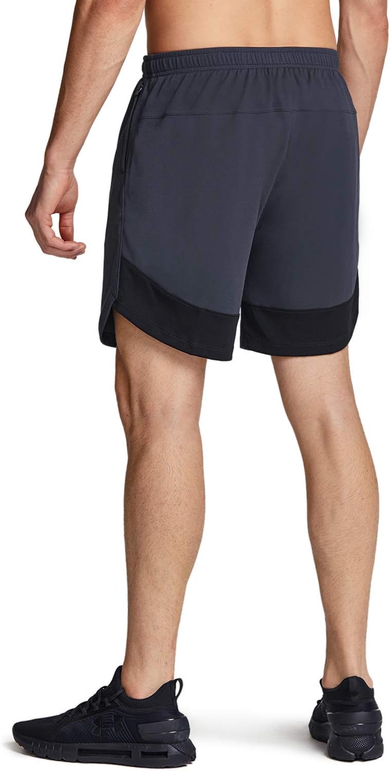ATHLIO Men’s 1~2 Pack Athletic Shorts | Quick Dry Mesh Running & Training Shorts with Pockets