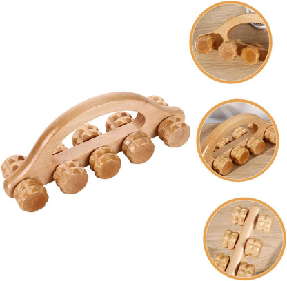 VALICLUD massaggiatore massaggiante manuale muscolare muscoli palla portatile massaggio a strumento manuale per massaggi accessori per massaggi tenuto in mano di legno