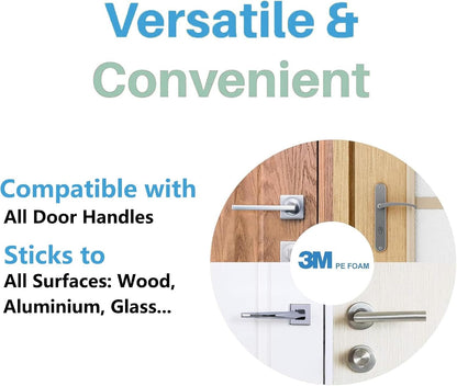 Leyatry Child Safety Locks for Doors. Baby Proof Door Handle Lever, Toddler Lever Locks,3M Adhesive no Tools Need or Drill (White, 4 Pack)