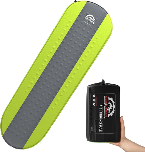 GEAR DOCTORS® Self Inflating Sleeping Pad [Waterproof] - Insulated Sleeping Pad - Self Inflating Air Mattress Camping & Backpacking - Memory Foam Camping Mattress - Camp Sleeping Mats (4.3 R-Value)