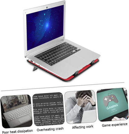 Tofficu 5V Laptop Cooling Pad Stand with Dual USB Fans Angles for Enhanced Airflow Lightweight Portable Design for Optimal Laptop Use