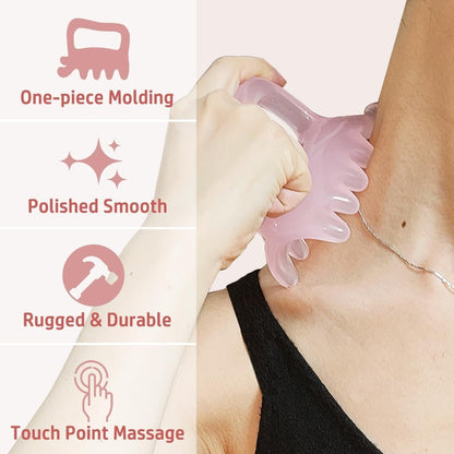 BIG SIZE Fascia Cellulite Massage Tool, Trigger Points Myofascial Release Tool for Neck, Shoulder, Back, Resin Body Massager Tension Relief Back (Pink)