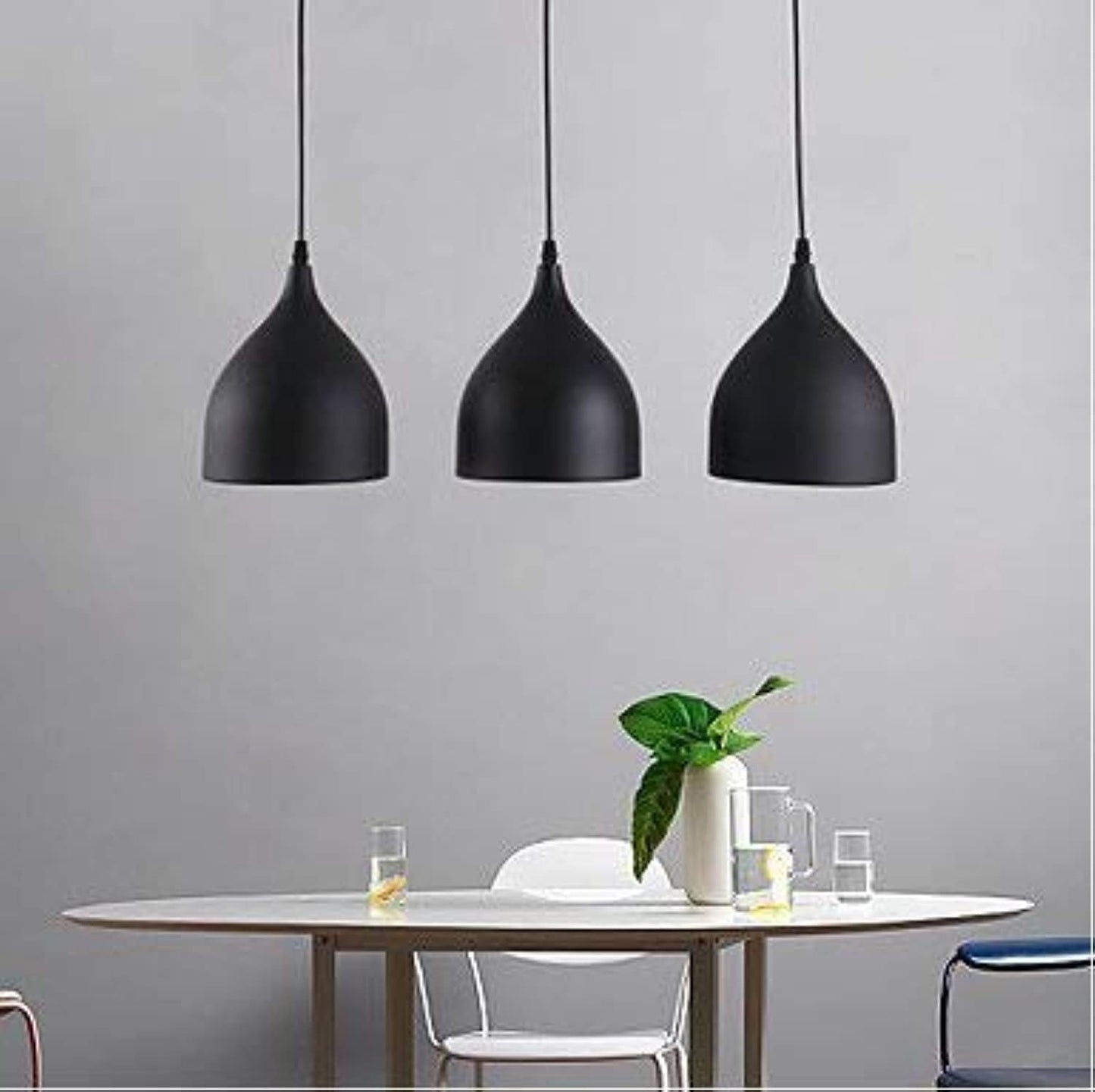 GreyWings Aluminium Hanging Shade Light, Black, Pack of 4