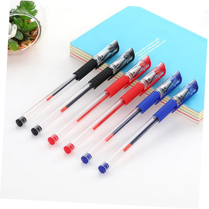 STOBOK 12pc Gel Ink Pens Set 0.5mm Fine Black Red Office School Writing Stationery Ergonomic Grip Smooth Writing Experience