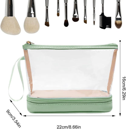 Gungtj Travel Backpack, Portable Transparent Makeup Holders, Cosmetic Storage Organizer, 8.66 x 3.54 x 6.3 Inches, Vanity Case For Traveling Needs, Toiletries Accessories, green, Please refer to