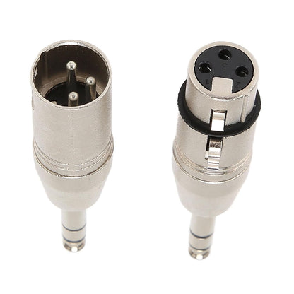 1/4 Inch TRS to XLR Adapter, 2Pcs 1 4 6.5mm Stereo Balanced Female Cables & Leads Male 3Pin and Sound Connector Quarter 6.35mm Microphone Cable for Mixers Microphones Amplifiers