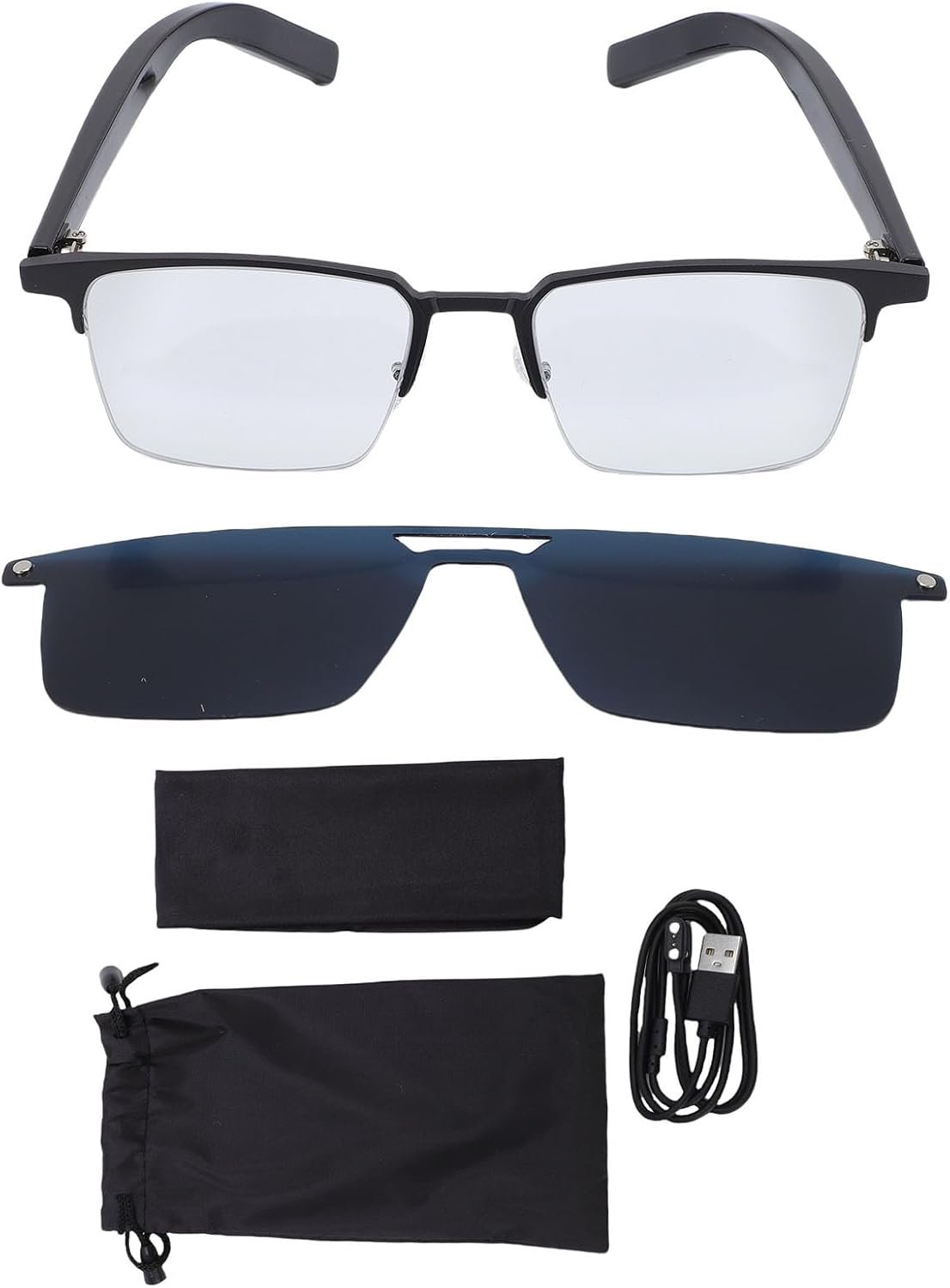 AI Translation Smart Glasses, 100+ Languages Real Time Video, BT5.3 Polarized Wearable Tech with Touch Control,AI Smart Glasses for Travel Business