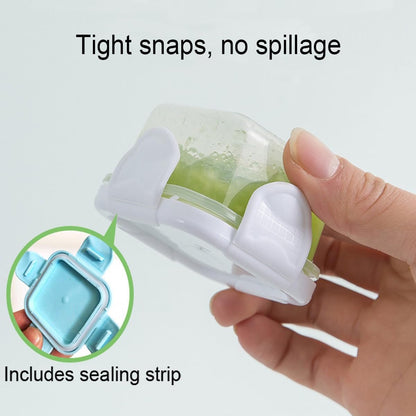 Small Food Storage Containers with Lids 6 Pcs, 2 oz Salad Dressing Containers, Suitable for Food, Sauces, Condiments, Snacks, Fruits