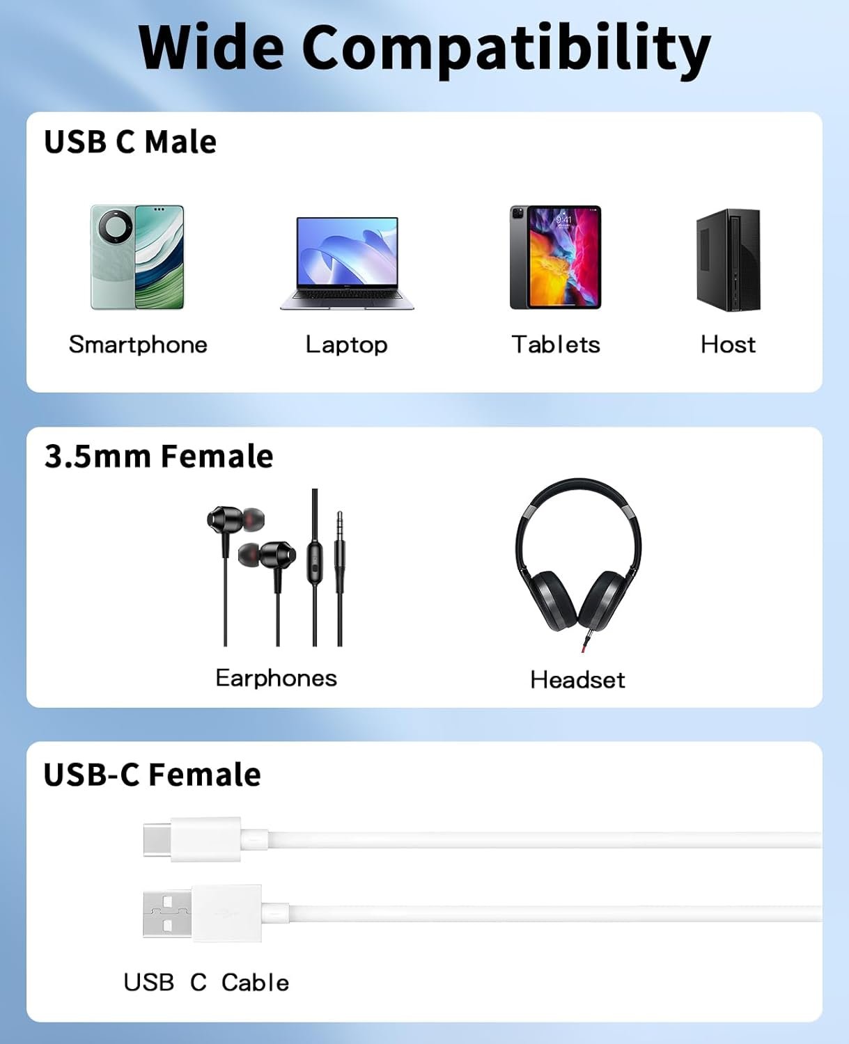 Duttek USB C to 3.5mm Audio Jack Adapter and Charger Cable, 2 in 1 USB C to Headphone Jack Adapter PD100W, USB C Splitter Dongle Cable for iPhone 16/15 Pro Max-Grey