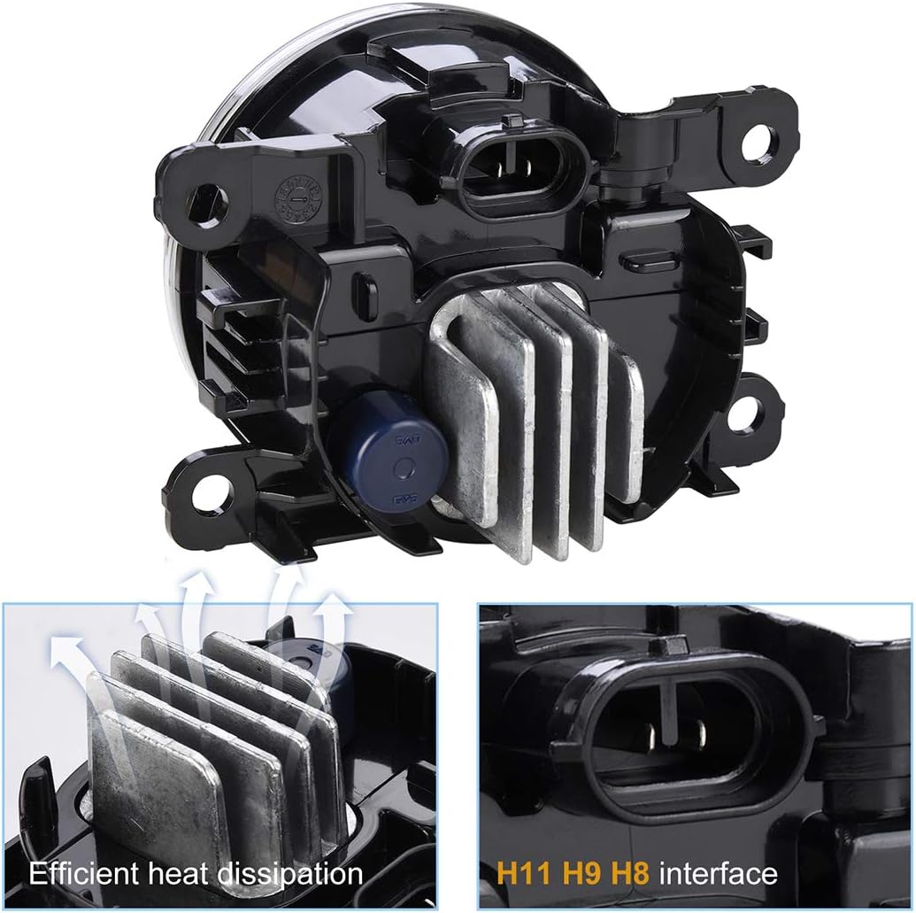 SIEMID New Generation Retrofit Upgraded Led Fog Lamp for Citroe.n C3 C4 C5 C6 C-Crosser Xsara Picasso DS 3 DS 4 2004 2005 06 07 08 2009 2010 2011 2012 2013 2014 2014 2011 2012 2013 2014 2014 2015