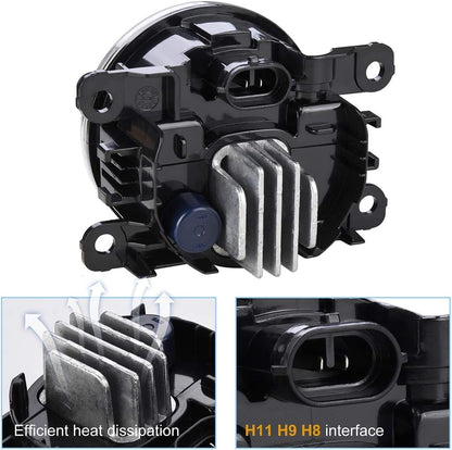 SIEMID New Generation Retrofit Upgraded Led Fog Lamp for Citroe.n C3 C4 C5 C6 C-Crosser Xsara Picasso DS 3 DS 4 2004 2005 06 07 08 2009 2010 2011 2012 2013 2014 2014 2011 2012 2013 2014 2014 2015