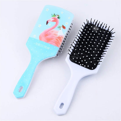 Comb stampa del fumetto dei capelli Detangler pettine, Cura dei capelli massaggio del cuoio capelluto Airbag capelli che designa attrezzo, Denti morbida pettine spazzola for capelli, parrucchiere acce