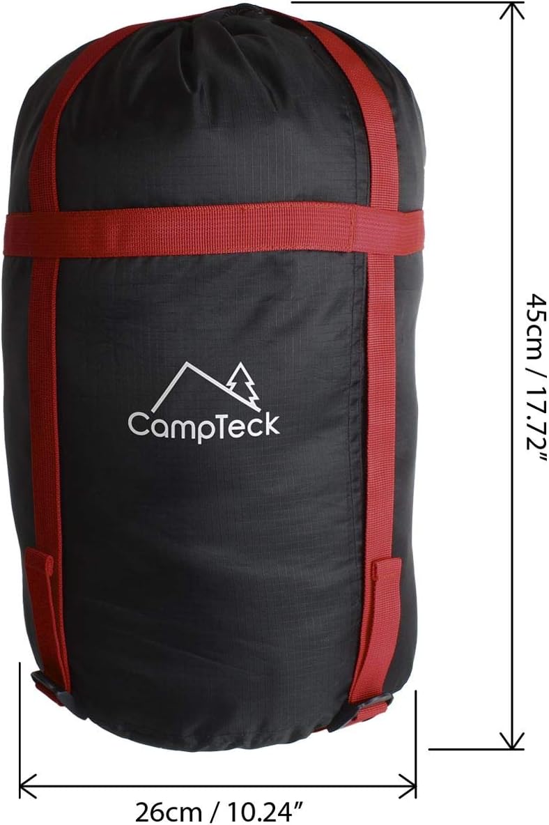CampTeck U6954 - Lightweight Compression Bag Stuff Sack Water Resistant Compression Sack for Sleeping Bag, Clothes Storage, Travel, Camping, Outdoor - Black