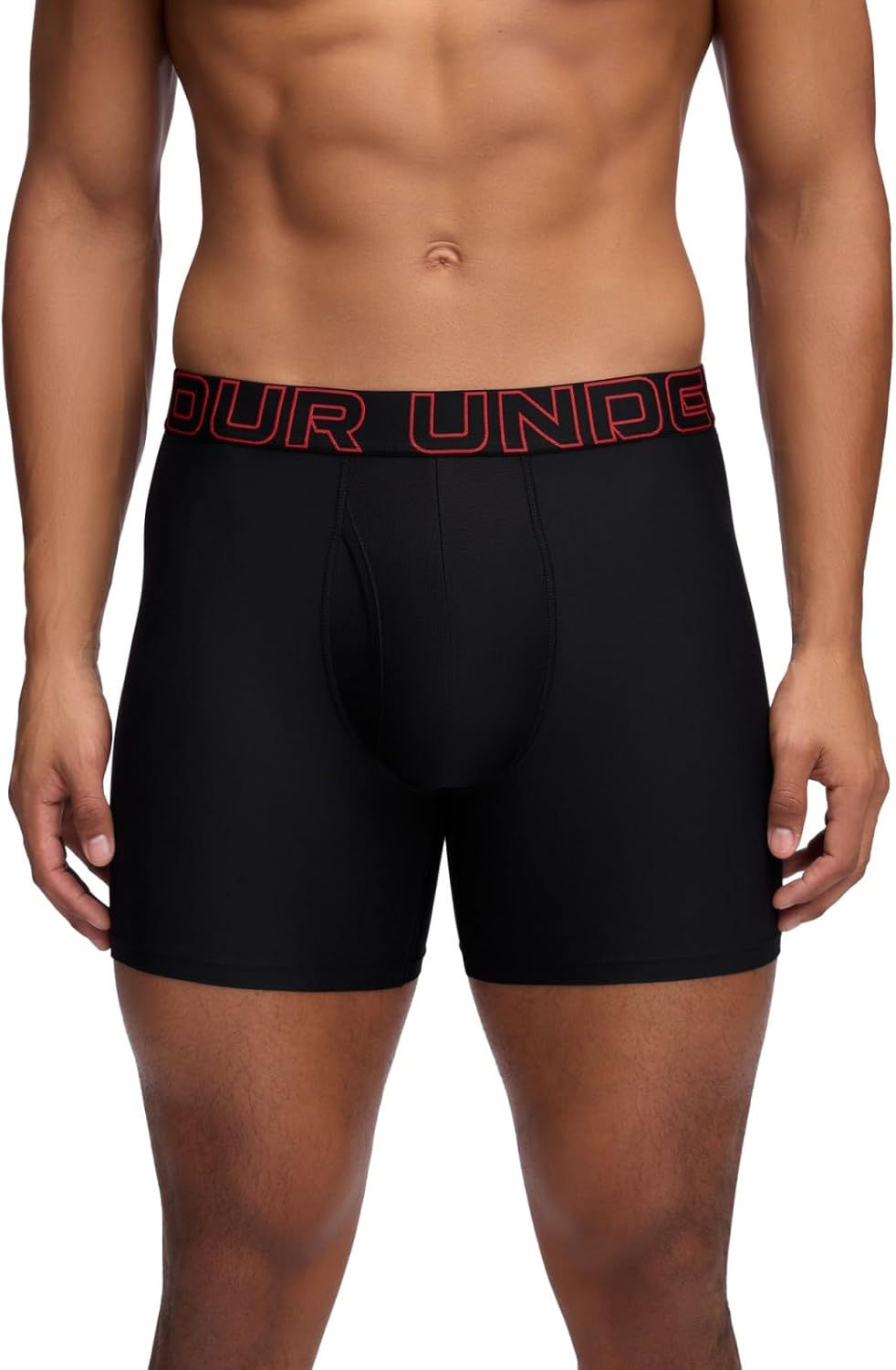 Under Armour Men's Performance Tech 6 Inch 3 Pack Solid Boxer Briefs Boxer Shorts