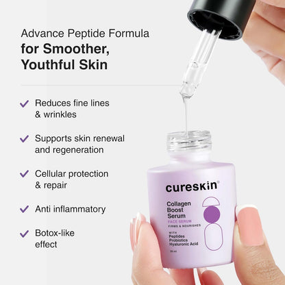 C..u..r..e.s.k.i.n. A.n.t.i. Aging Combo | Anti Aging Cream for Women | Collagen Boost Hyaluronic Acid Serum for Face | Under Eye Cream for Men and Women | Dark Circles Removal
