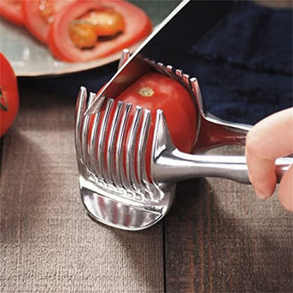 Xbsduih Gadget da Cucina Pratico Porta Cipolla, Affettatrice per, Pomodori, Frutta, Utensili da Cucina di Sicurezza, Accessori