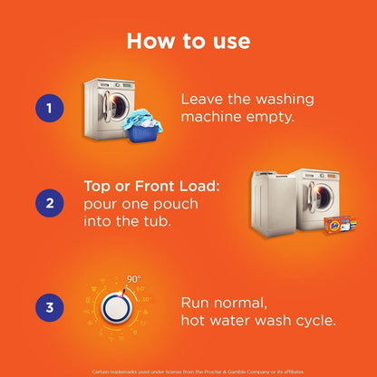 Tide Washing Machine Cleaner, Washer Machine Cleaner with Oxi for Front and Top Loader Washer Machines, Deep Cleaning Residue & Odor Eliminator, 3 Count (Pack of 1)