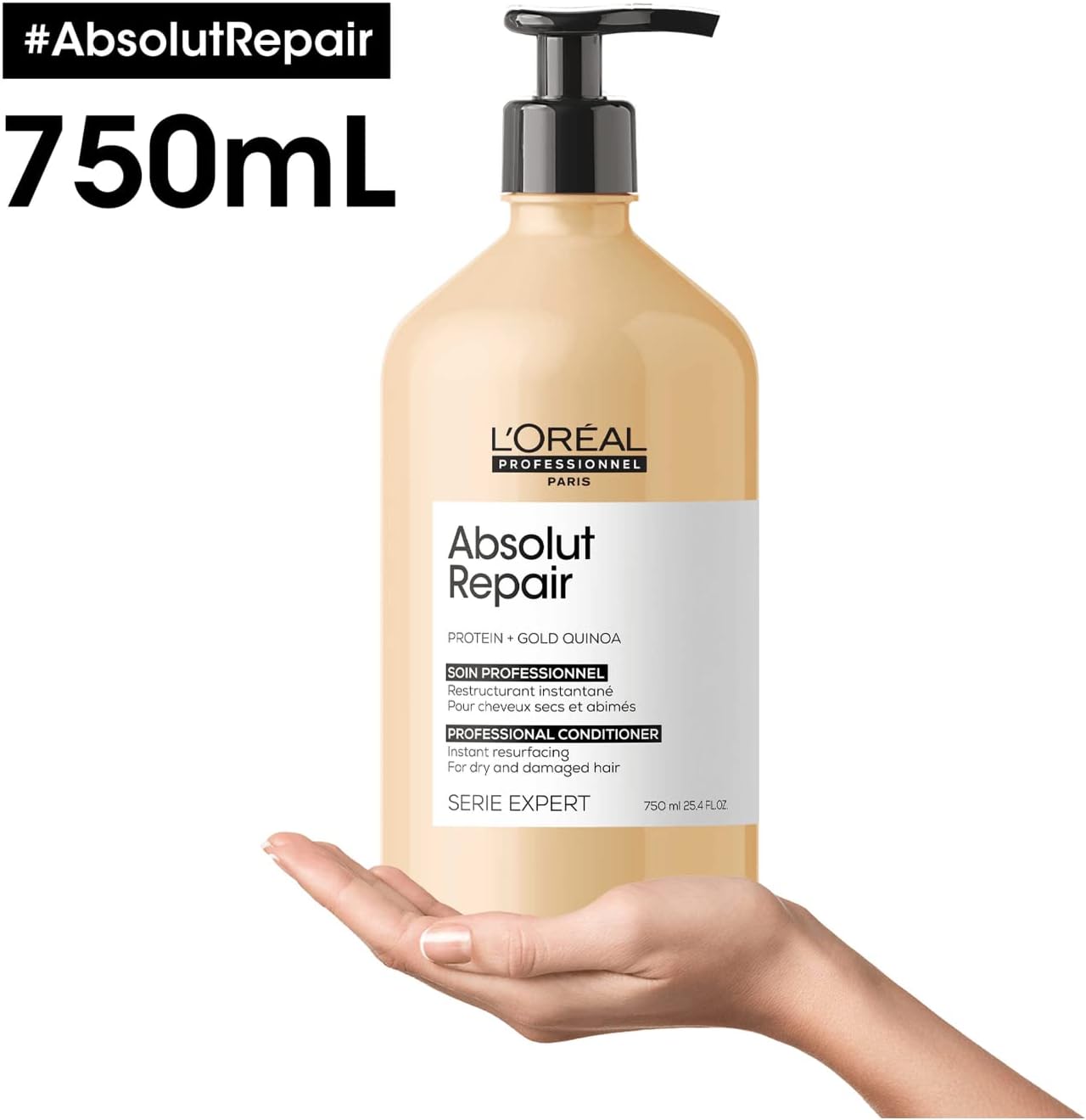 L'Oreal Professionnel Serie Expert Absolut Repair Protein + Gold Quinoa Conditioner 750 ml