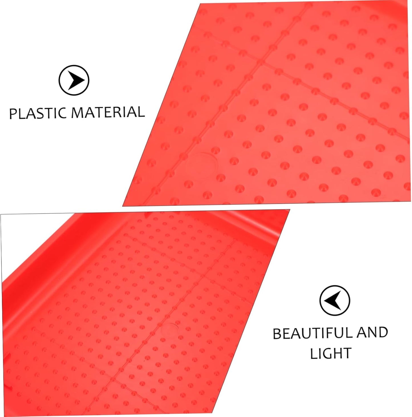 LOORGVEL Rectangle Feeding Tray for Chickens and Poultry Durable Food Holding Plate for Easy Feeding and Watering Lightweight and Corrosion Resistant Design