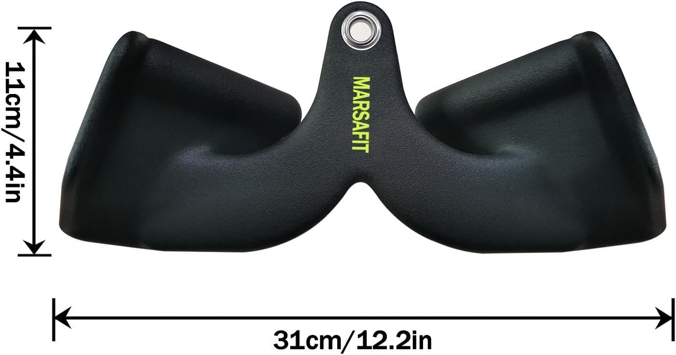 Home Gym Fitness Rowing T-bar V-bar Pulley Cable Machine Attachments, Bicep Curl Tricep LAT pulldown Bar Back Strength Training Handle Grips LAT Pull Down Bar Press Down Exercises