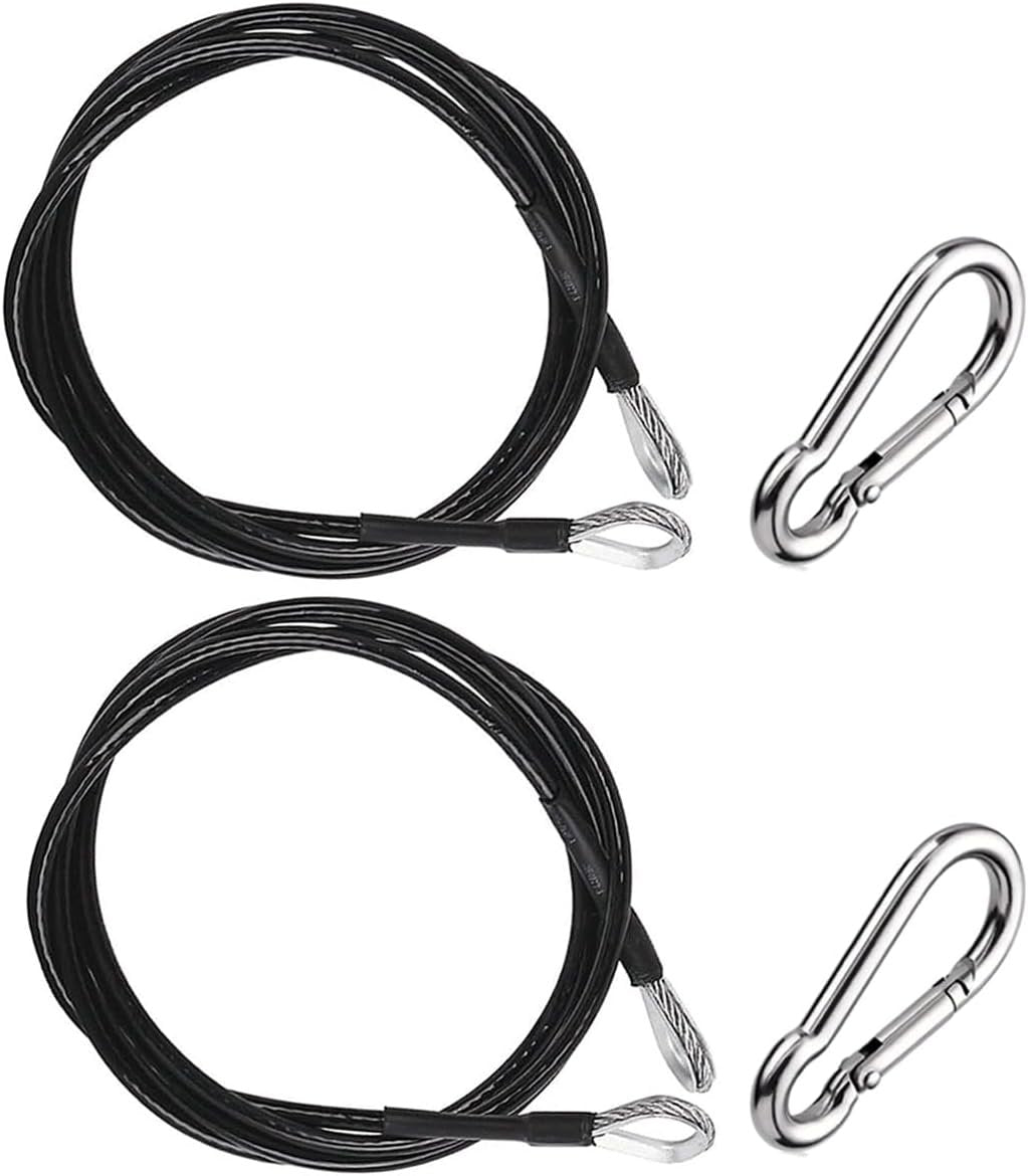 TONLOOEEL 2 Pack 39 Inch Fitness Extension Cable,Fitness Extension Rope Attachments Home Gym Cable Pulley System Fitness Cable for Tricep Pull Down and Leg Exercise Home Gym Machine Accessories