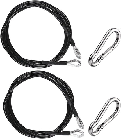 TONLOOEEL 2 Pack 39 Inch Fitness Extension Cable,Fitness Extension Rope Attachments Home Gym Cable Pulley System Fitness Cable for Tricep Pull Down and Leg Exercise Home Gym Machine Accessories