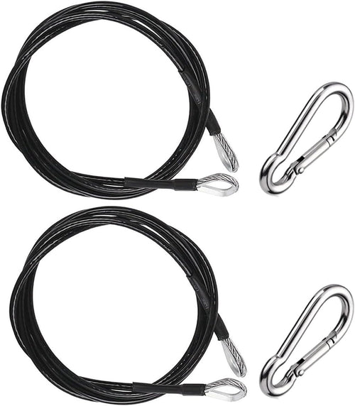 TONLOOEEL 2 Pack 39 Inch Fitness Extension Cable,Fitness Extension Rope Attachments Home Gym Cable Pulley System Fitness Cable for Tricep Pull Down and Leg Exercise Home Gym Machine Accessories