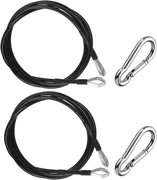 TONLOOEEL 2 Pack 39 Inch Fitness Extension Cable,Fitness Extension Rope Attachments Home Gym Cable Pulley System Fitness Cable for Tricep Pull Down and Leg Exercise Home Gym Machine Accessories