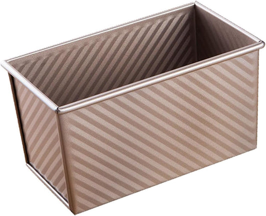 Cayanmydery Pullman Loaf Pan without Lid, Non-Stick Bakeware Carbon Steel Bread Toast Mold without Cover for Baking Bread, 1 lb Dough Capacity