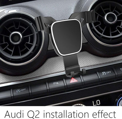 LUNQIN Car Phone Holder for Audi Q2 2018-2024 Car Accessories Navigation Bracket Interior Decoration Mobile Phone Holder