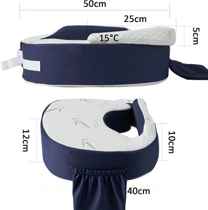 AINIYNM Nursing Pillow for Breastfeeding Pillows Ergonomic Feeding Pillow Made of Memory Foam with Waist Support Band Make Feeding Easier with Removable Wedge Pillow