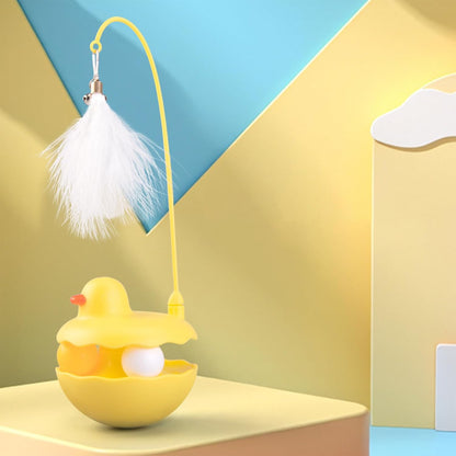 Wrohto Cat Toys, Interactive Kitten Toy, Detachable Feather Lightweight Resin Duck Shape Fun Stick for Kitten Play, Indoor Outdoor and Birthday Easter, 3.54 x 9.84 inches