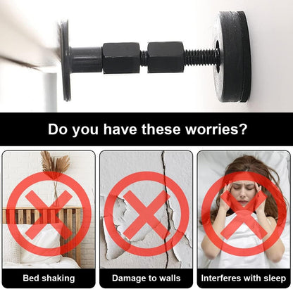 4 Pieces Adjustable Threaded Bed Frame 46-64mm Anti-Shake Tool Mute Noise Reduction, Adjustable Threaded Bed Frame, Easy to Install Stopper for Beds, Sofas, Tables, Walls