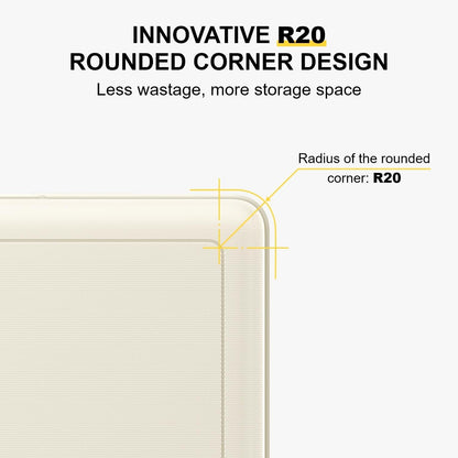 LEVEL8 Carry on Luggage for Airplanes, 20 Inch Luggage Suitcase with 8 Spinner Wheels, Lightweight Luminous Textured, TSA Lock Built-in, Women Suitcase, Cream White