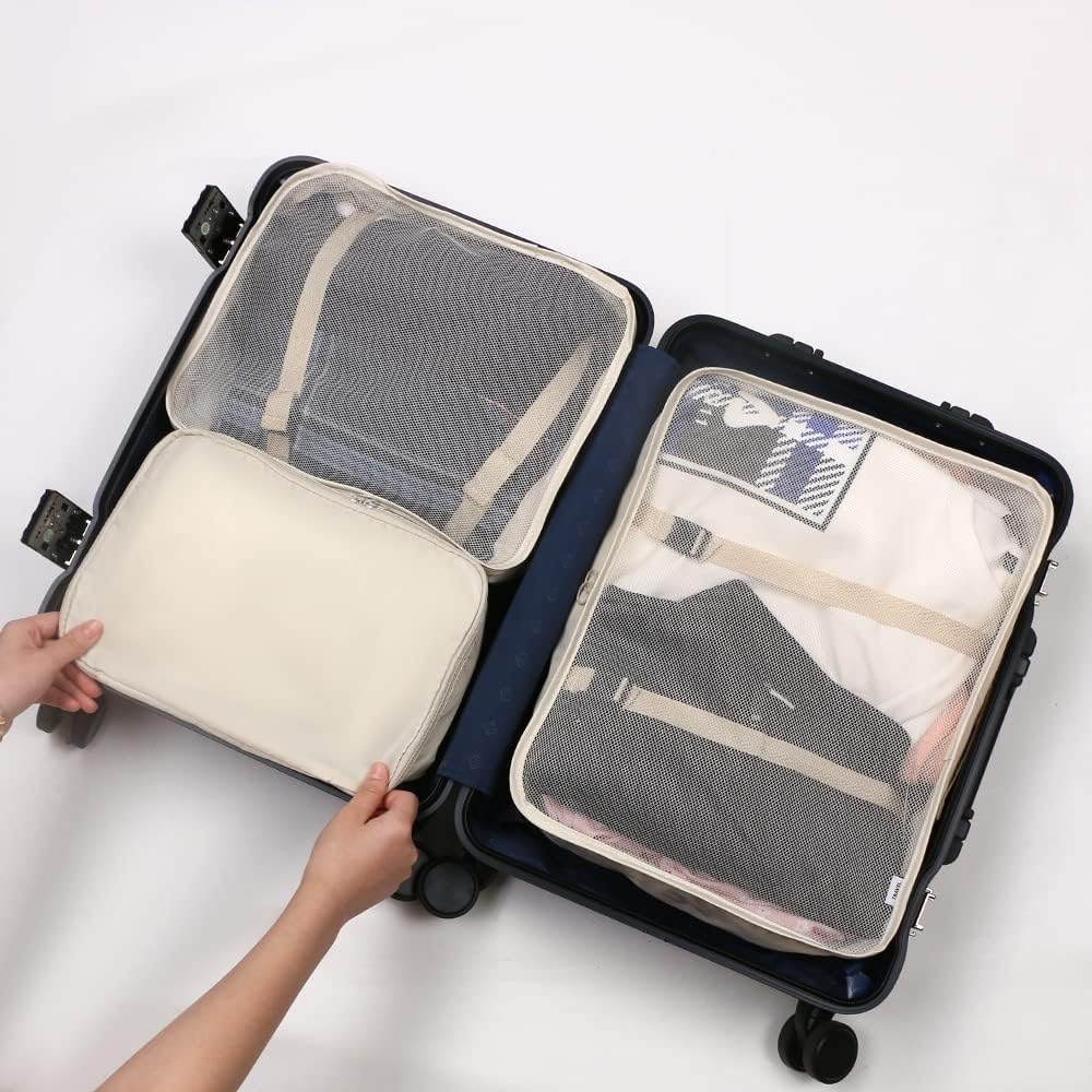 OSDUE Luggage Organizer, 8 Pieces Travel Organizer Travel Accessories, Space-Saving Suitcase Packing Cubes, Clothing Underwear Footwear Organizer Classification Backpack Travel