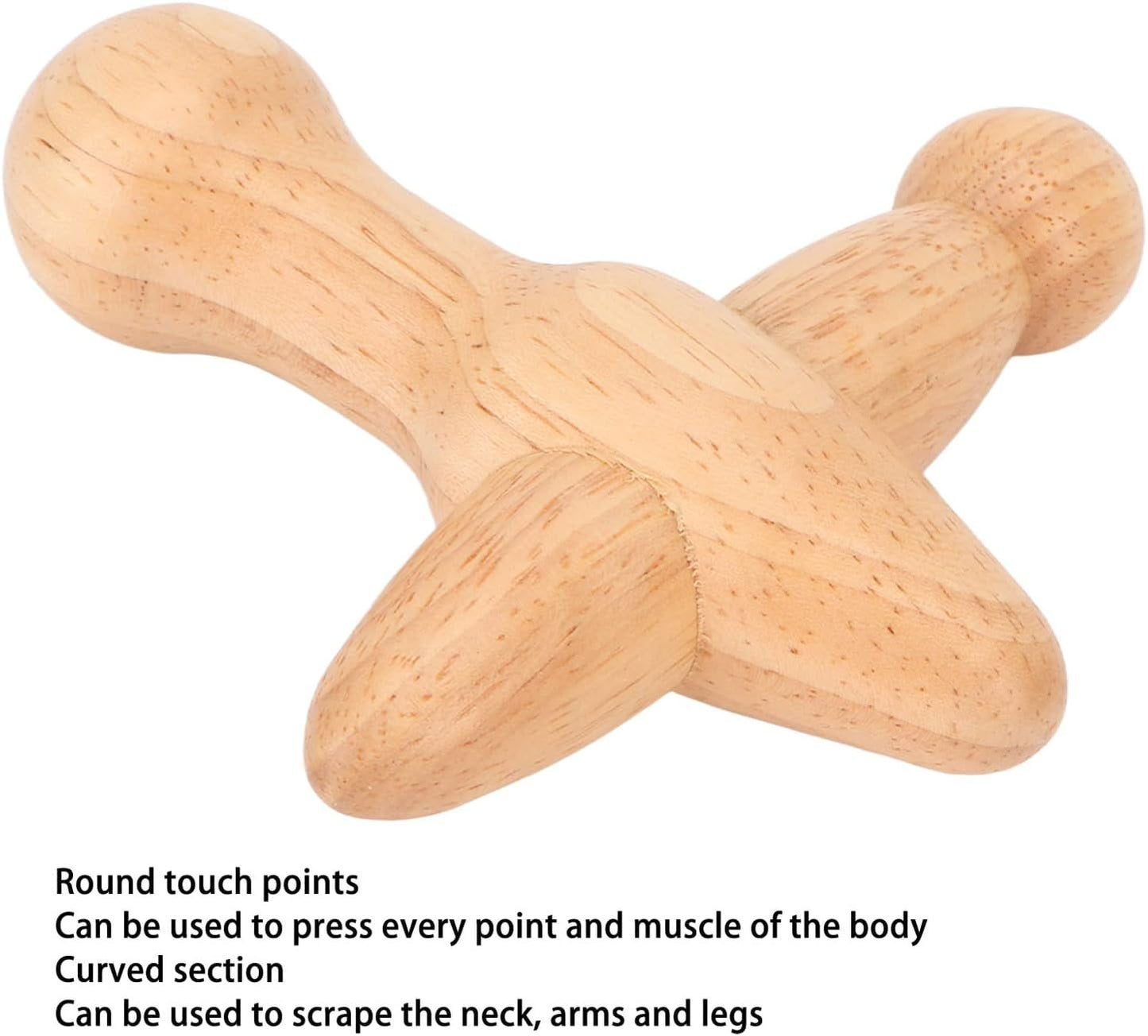 Point Massager Tool, Wood Deep Tissue Acupressure Massage Tools for Full Body Relaxing, Handcrafted Thumb Saver Massager Point Massager