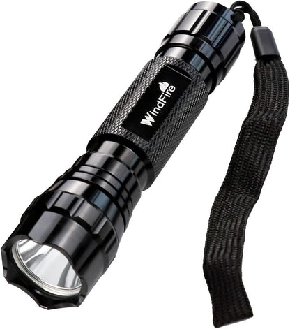 Super Bright Flashlight WF-501B Tactical Flashlight 3000 Lumens 1 Mode 3.7-18v Mini Portable Handheld Flashlight Torch for Hunting, Camping, Cycling 2Pack (Battery not Included)