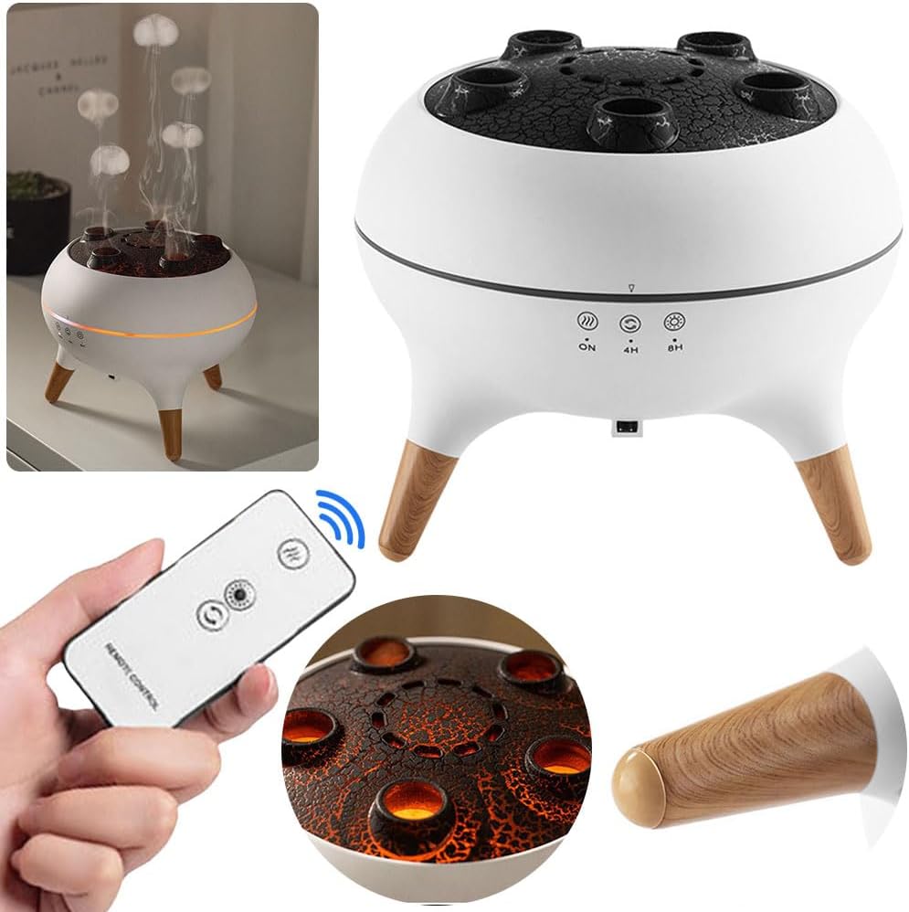 AZURAOKEY Essential Oil Diffusers, 250ML Dynamic Jellyfish Aromatherapy Diffuser Humidifier with 7 Colors LED Lamp Air Jellyfish Diffuser Humidifier for Home Bedroom Officec