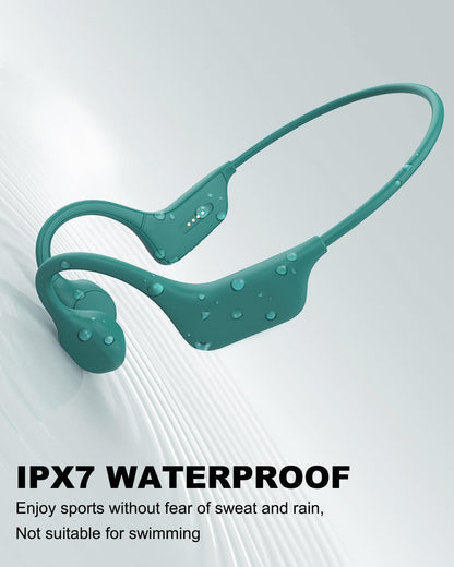 SANOTO Bone Conduction Headphones Bluetooth Open Ear Headphones Wireless IPX7 Waterproof Sweatproof Wireless Earphones Sport Headphones for Running Bicycle Cycling Workouts