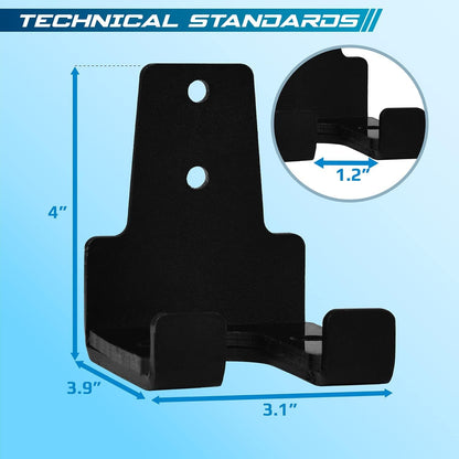 Yes4All Vertical Wall Mounted Olympic Barbell Holder Top, Barbell Storage Rack, Hanging Barbell Rack 1, 2 or 4 Bars for Home Fitness Equipment