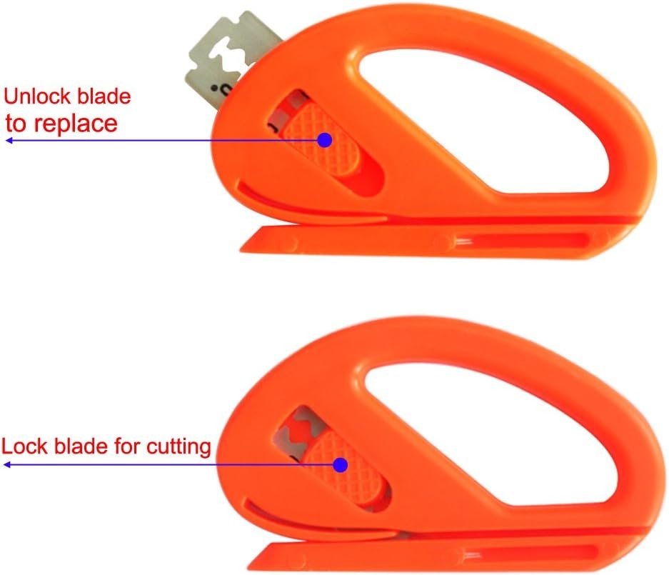 Gebildet Snitty Safety Cutter Car Vinyl Wrap Cutting Tool Carbon Fiber Cutting Application Knife, 2×Snitty with 4× Blade