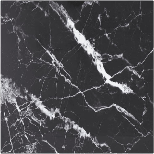 Black Marble Design Tempered Glass Tabletop 60 x 60 cm – Ideal for Dining Tavoli, Coffee Tavoli, Garden Tables – Safe, Durevole, Elegant Furniture Upgrade