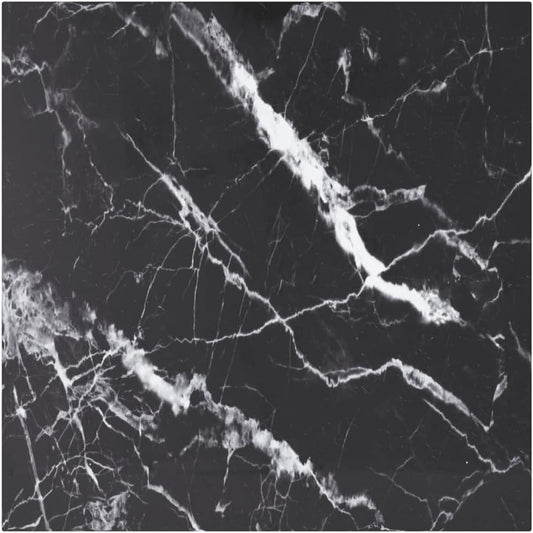 Black Marble Design Tempered Glass Tabletop 60 x 60 cm – Ideal for Dining Tavoli, Coffee Tavoli, Garden Tables – Safe, Durevole, Elegant Furniture Upgrade