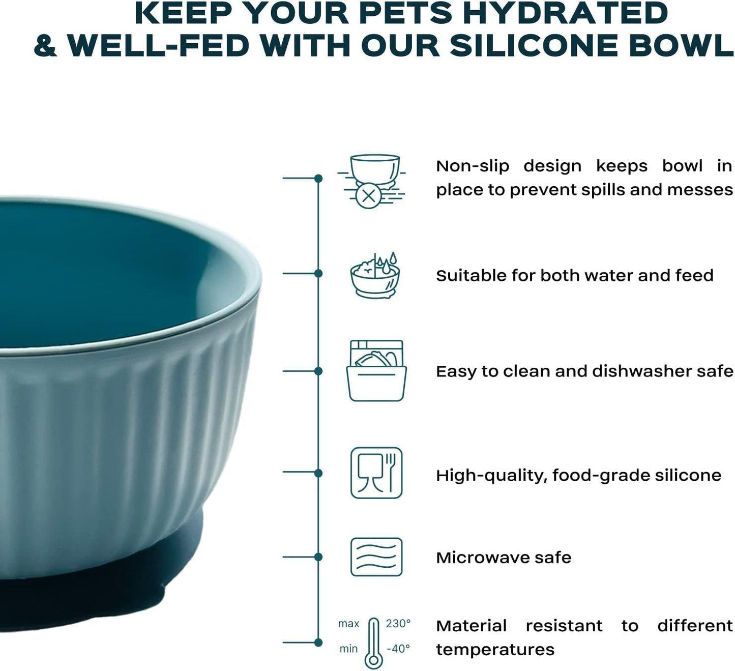 Silicone non-slip small pet watering bowl, cat food bowl, dog feeding bowl, kitten feeding bowl (SoftPink)