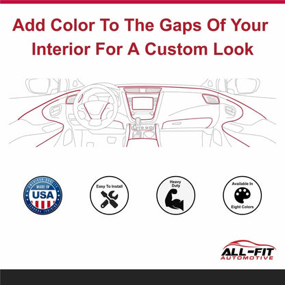 All-Fit Automotive Car Gap Filler â€“ 10 Ft Red Trim Molding for Car Accessories Interior â€“ Universal, Flexible Car Interior Accessories for Dashboards, Panels, & Air Vents â€“ Easy DIY Installation